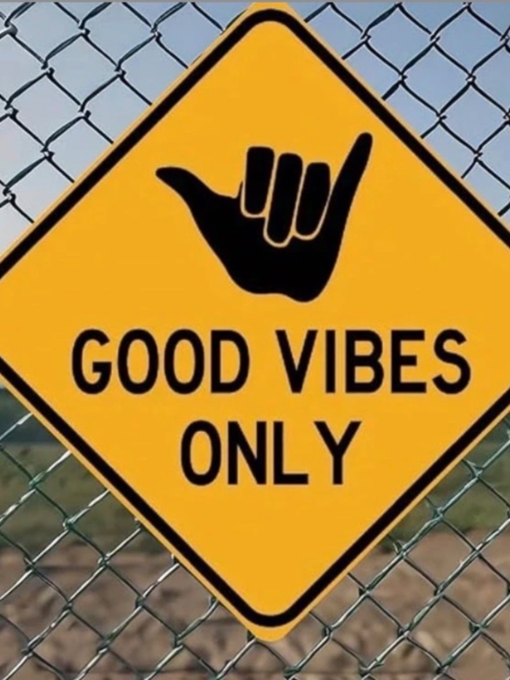 GOOD VIBES ONLY Shaka Sign
